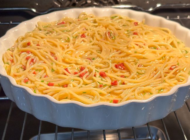 Spaghetti Frittata im Backofen Spaghetti Frittata im Backofen