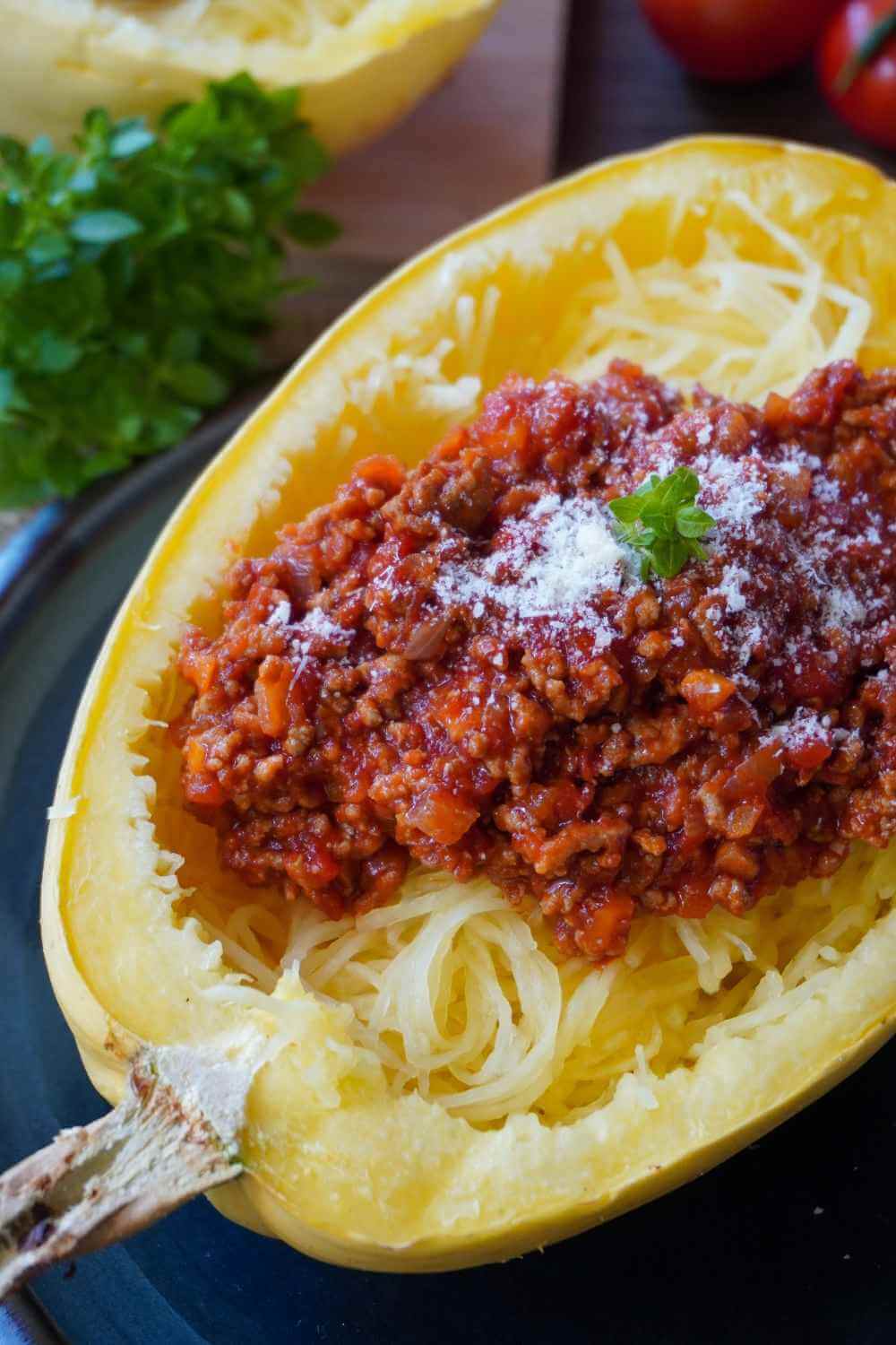 Spaghettikürbis mit Hackfleisch Spaghettikürbis mit Hackfleisch