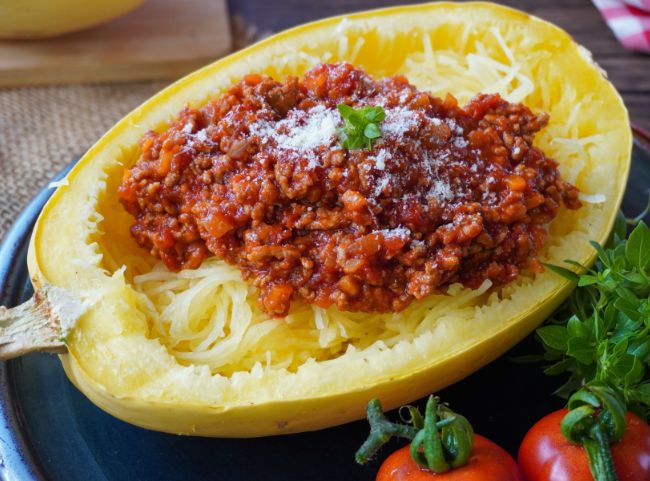 Spaghettikürbis Rezept Hackfleisch Spaghettikürbis Rezept Hackfleisch