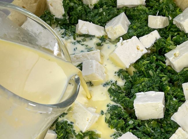 Spinat Feta Quiche Sahne Spinat Feta Quiche Sahne