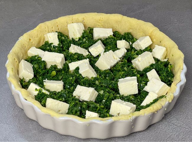 Spinat Quiche mit Feta Spinat Quiche mit Feta