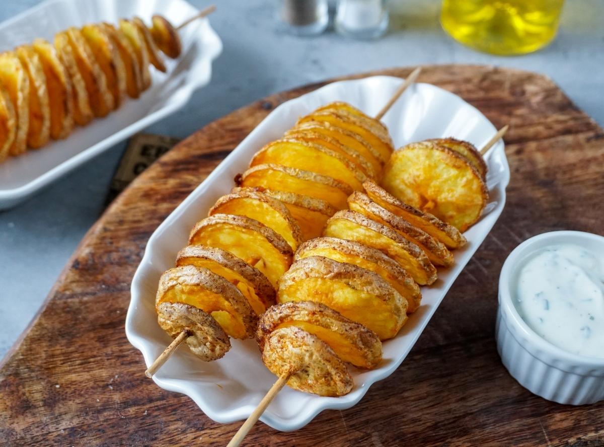 Spiralkartoffeln wie vom Weihnachtsmarkt