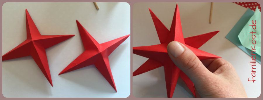 3D Stern  zusammenkleben