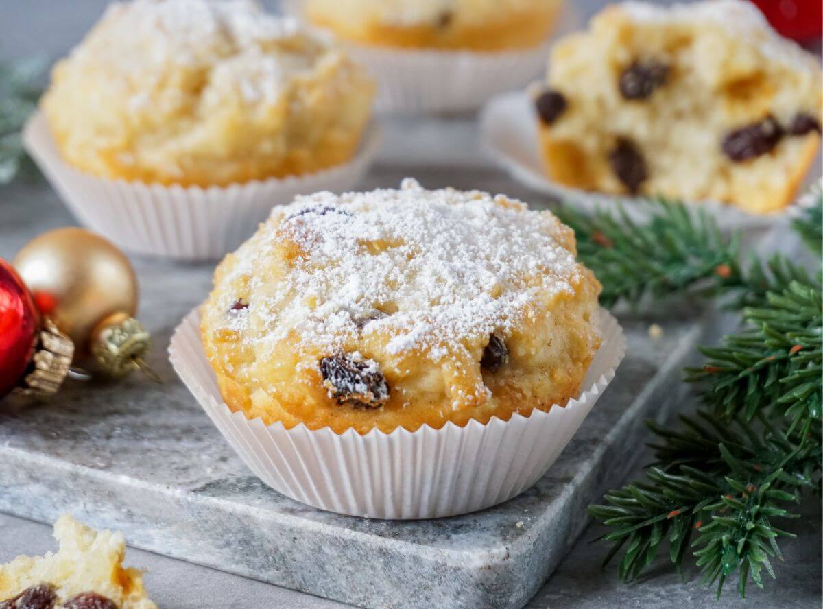 Stollenmuffins mit Quark