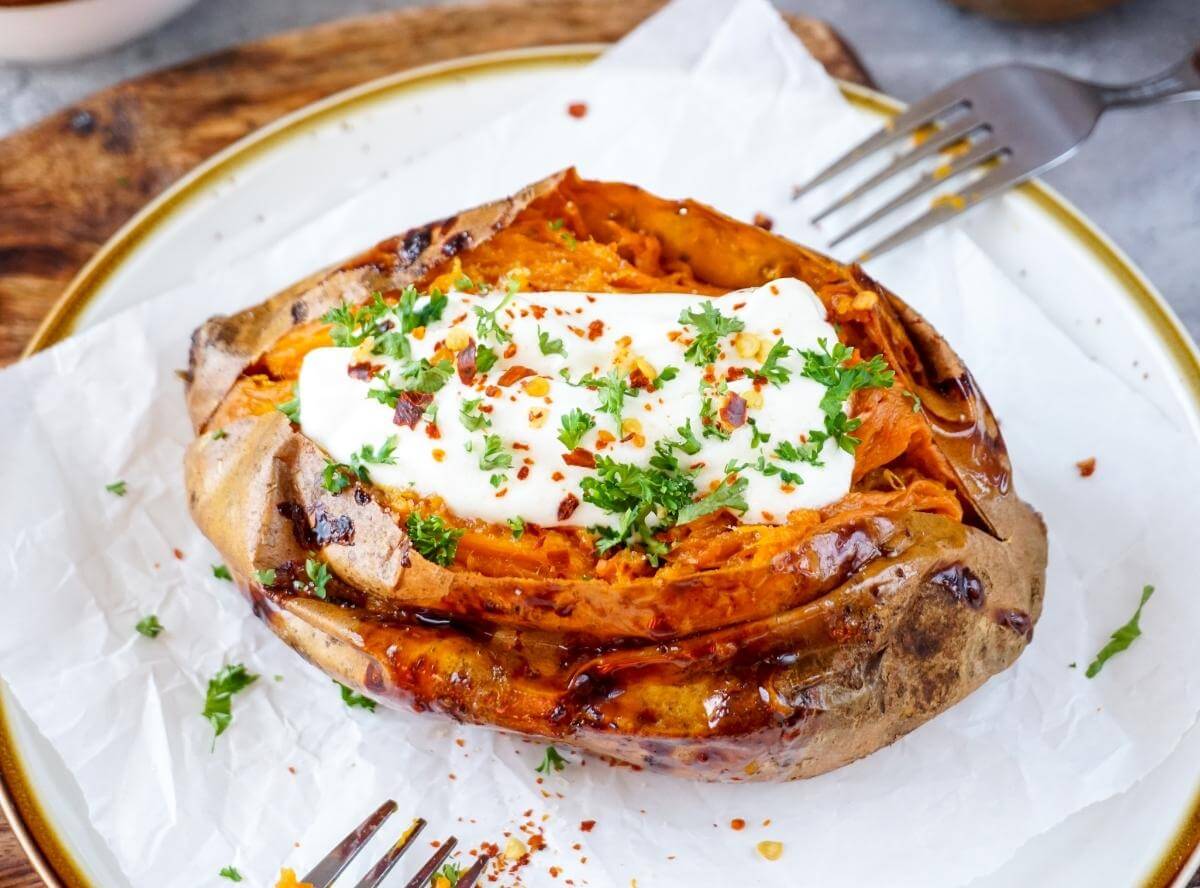 Süßkartoffel aus der Heißluftfritteuse