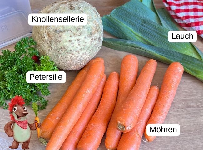 Suppengr&uuml;n / Suppengem&uuml;se Inhalt