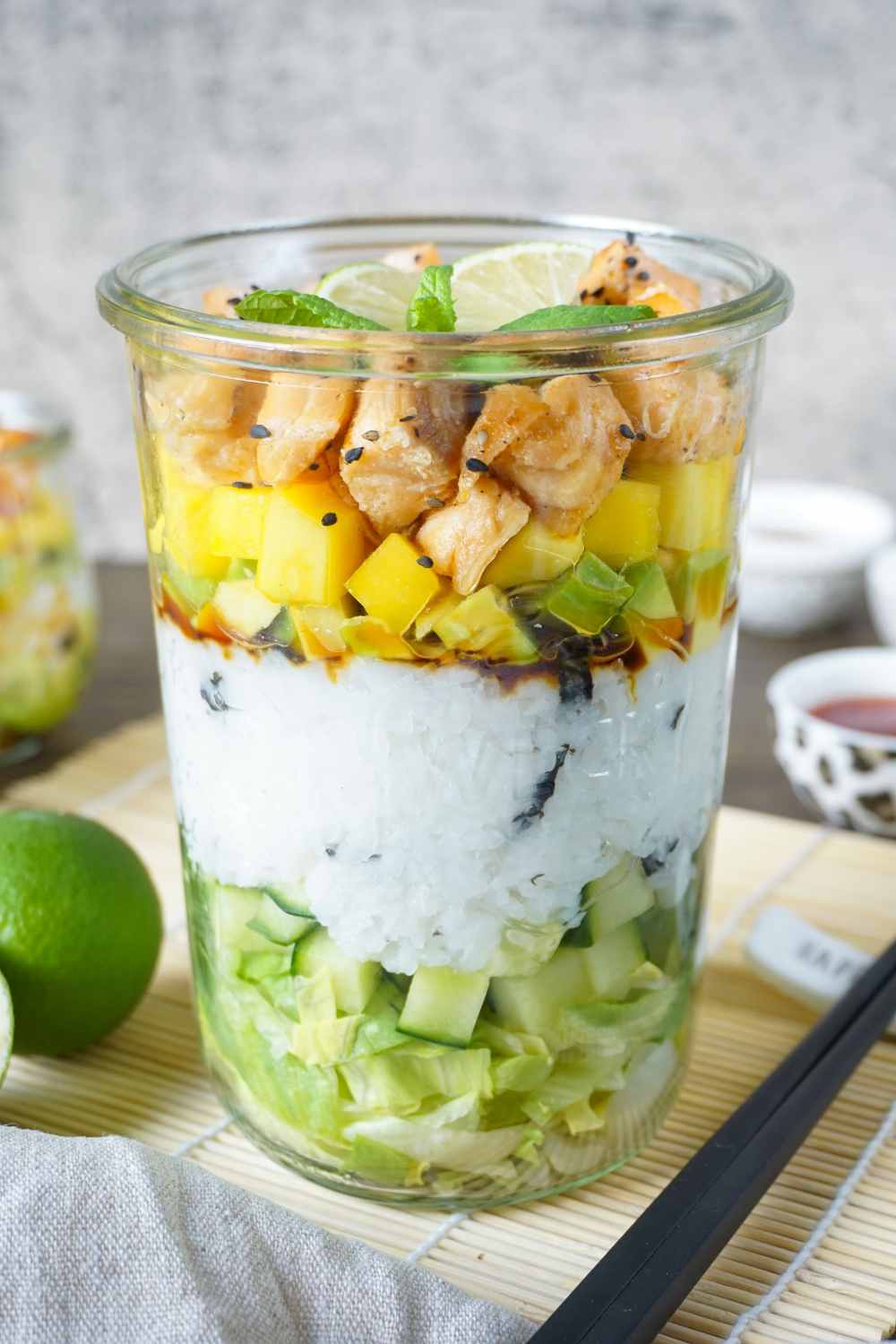 Sushi im Glas