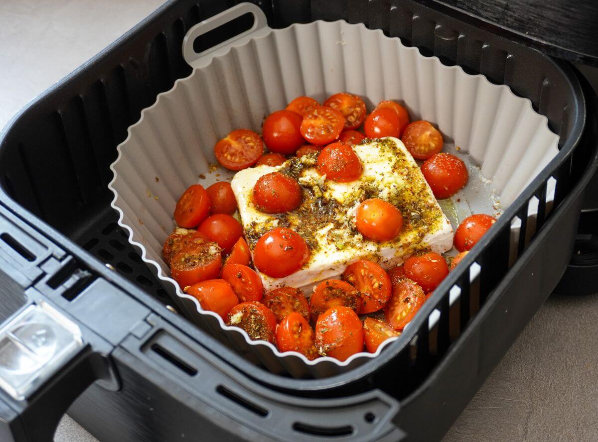 Tomaten Feta Hei&szlig;luftfritteuse