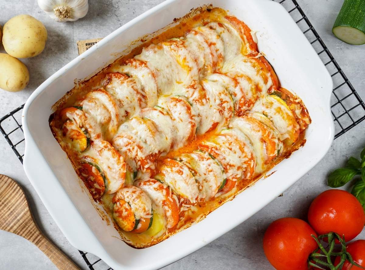 Tomaten-Zucchini-Kartoffel-Gratin
