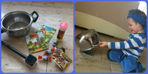 Topfschlagen als Spiel zum Kindergeburtstag Topfschlagen