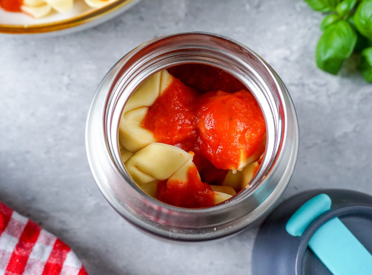 Tortellini Tomatenso&szlig;e Meal Prep f&uuml;r Kinder