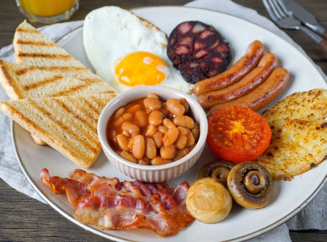 Englisches Frühstück Traditionelles Englisches Frühstück