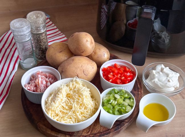 &Uuml;berbackene Kartoffeln Hei&szlig;luftfritteuse Rezept