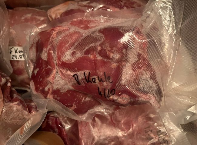 Vakuumiertes Fleisch einfrieren
