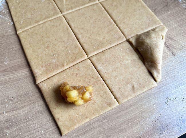Vegane Apfeltaschen F&uuml;llung