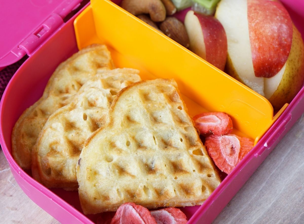 Waffeln „Ein Herz für Schwimmbad-Snacks”