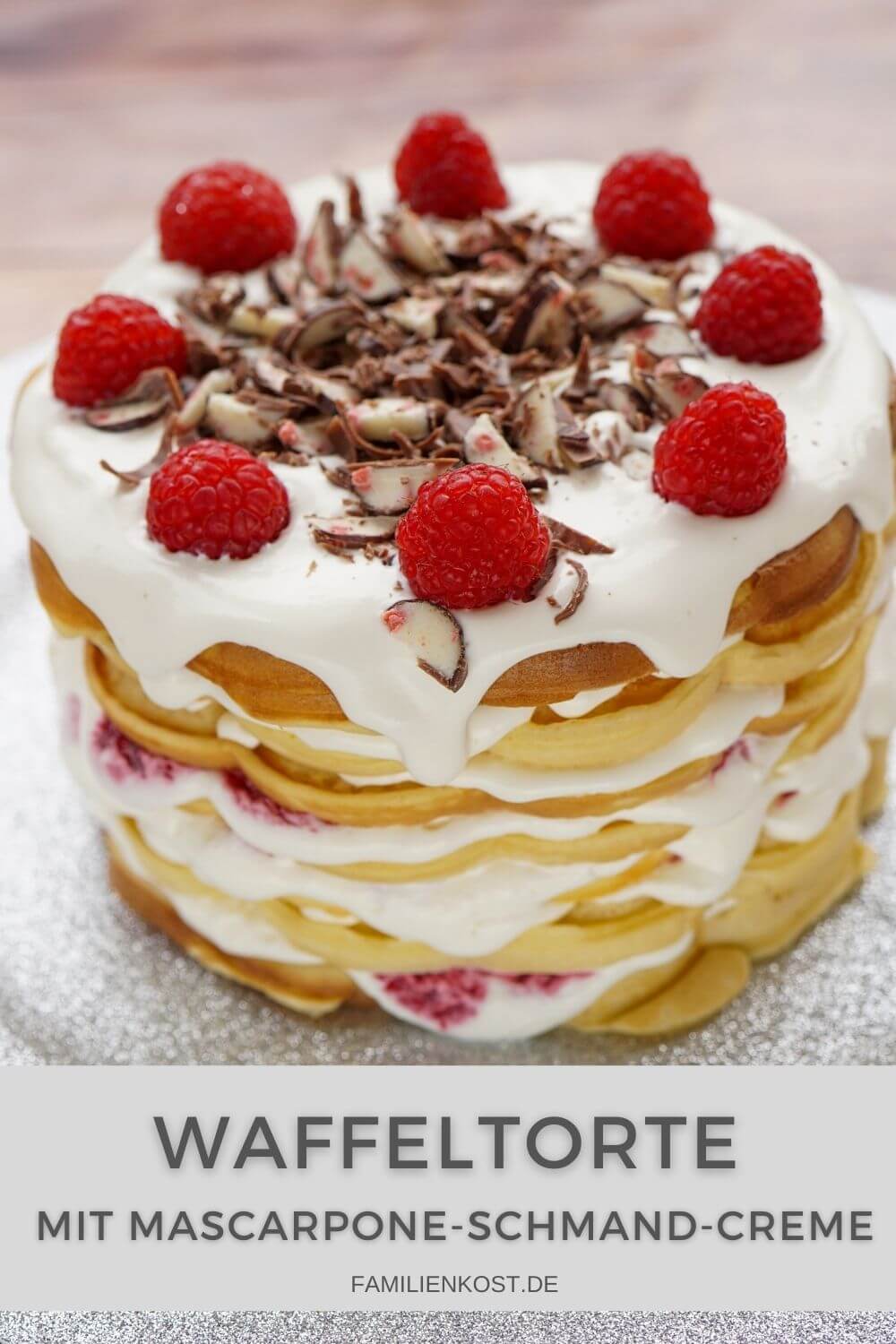 Waffeltorte Mascarpone Schmand Himbeere