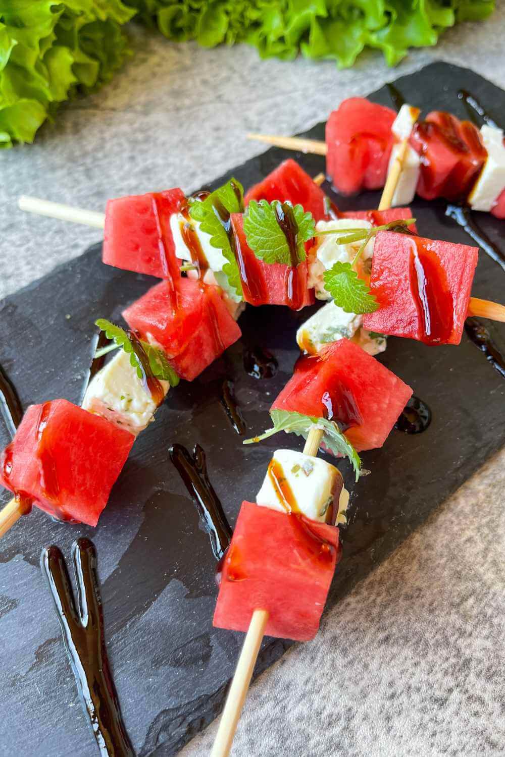 Melone-Feta Spieße Melone-Feta Spieße