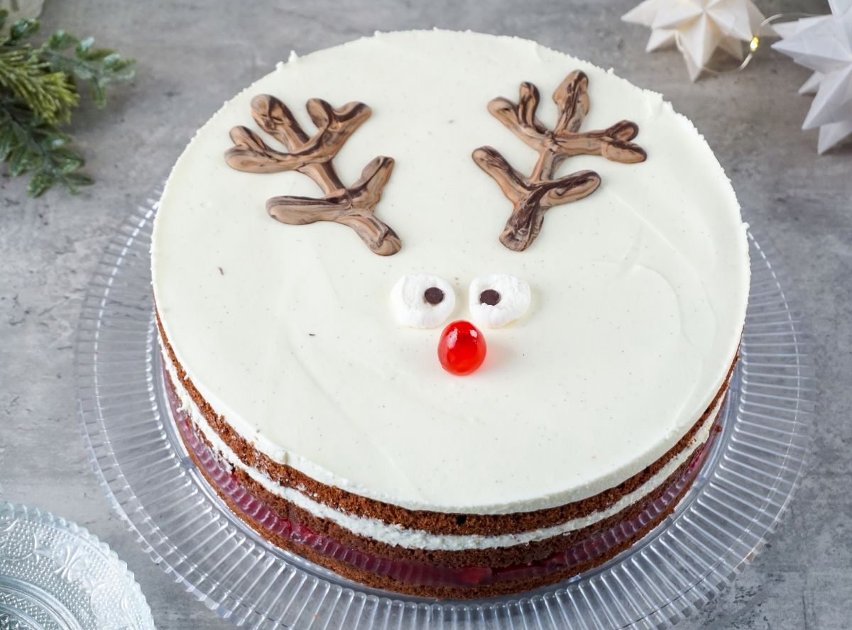 Weihnachtstorte Rudolph Rentier - einfach festlich