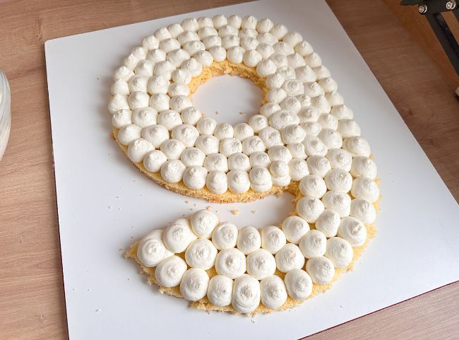Zahlentorte Sahne Creme Füllung Zahlentorte Sahne Creme Füllung