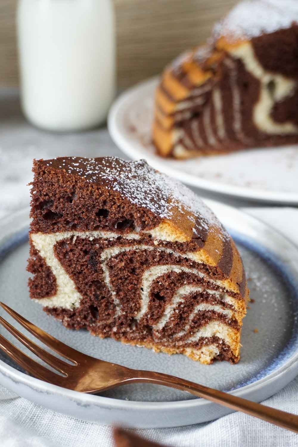 Zebrakuchen in der Heißluftfritteuse backen Zebrakuchen in der Heißluftfritteuse backen