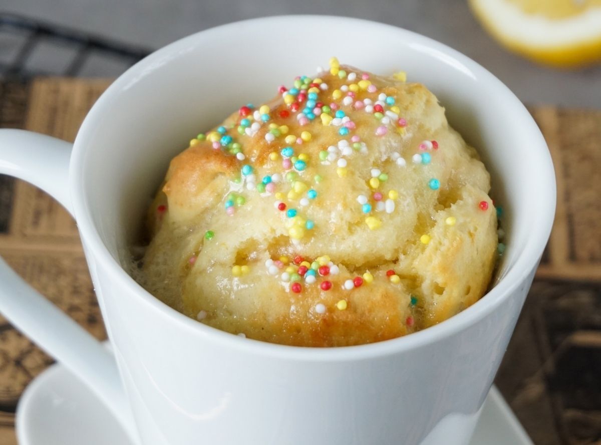 Zitronen Tassenkuchen aus der Heißluftfritteuse