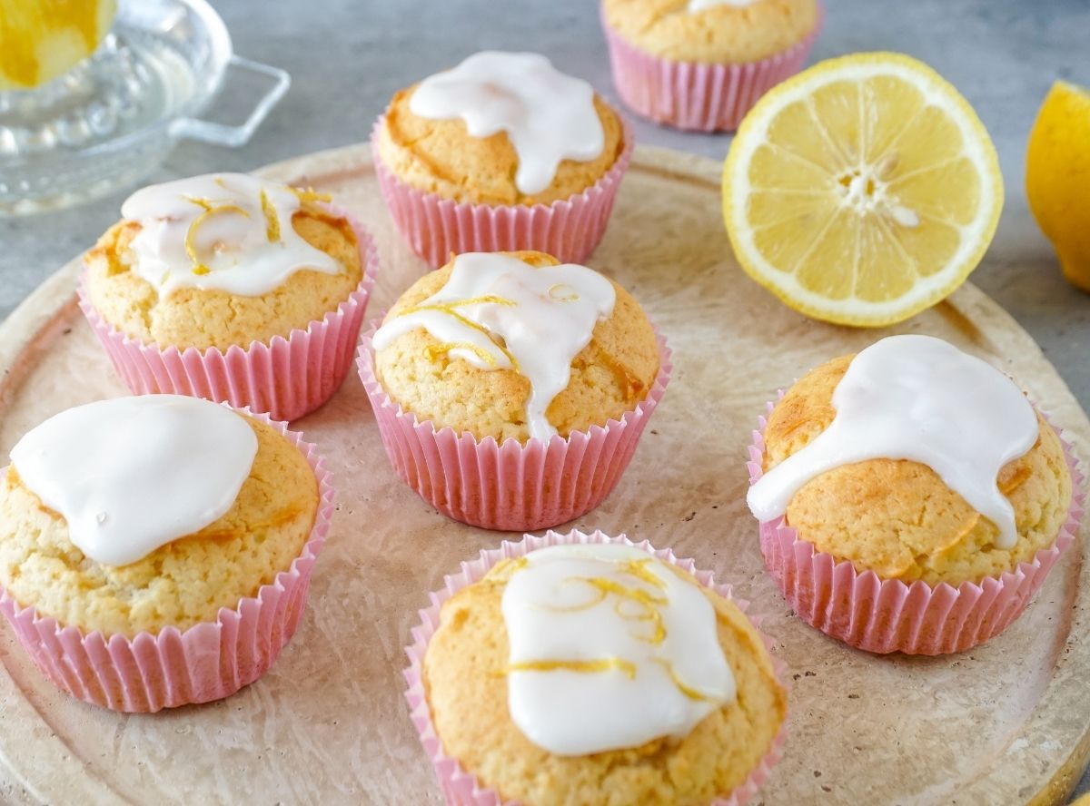 Zitronenmuffins mit Joghurt und Öl