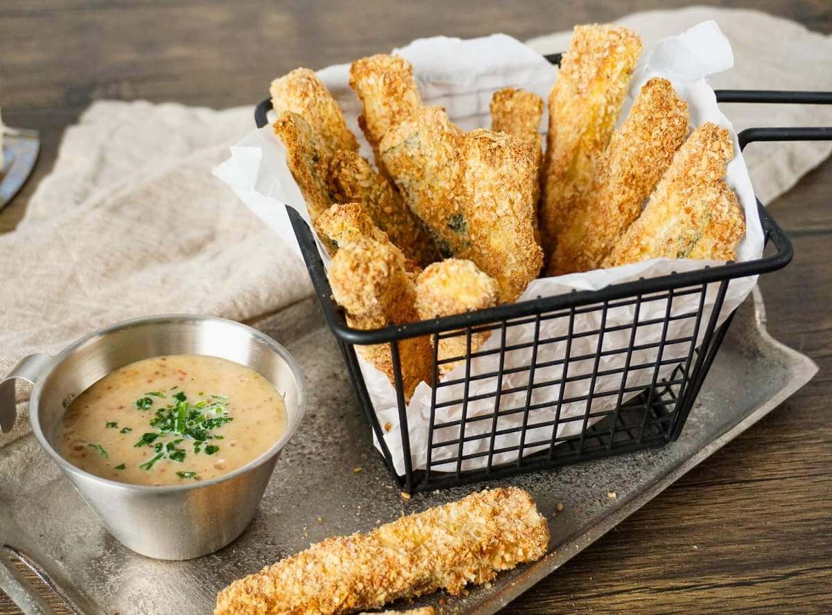 Zucchini Pommes mit Parmesan