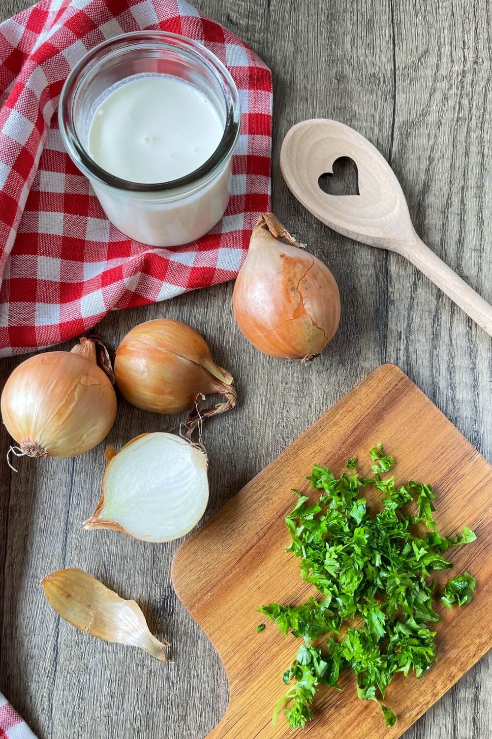Zutaten Zwiebel Sahne H&auml;hnchen